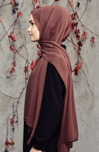 Long Chiffon Shawl 50025-139 Brown 50025-139