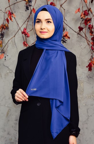 Long Chiffon Shawl 50025-18A Dark Navy 50025-18A