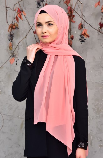 Long Chiffon Shawl 50025-43 Dark Salmon 50025-43