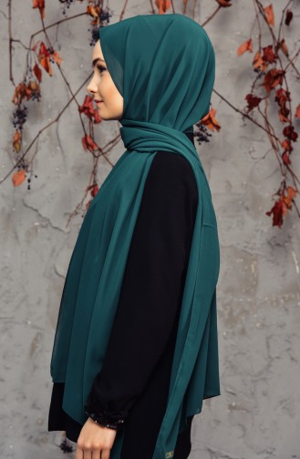 Long Chiffon Shawl 50025-44 Emerald Green 50025-44