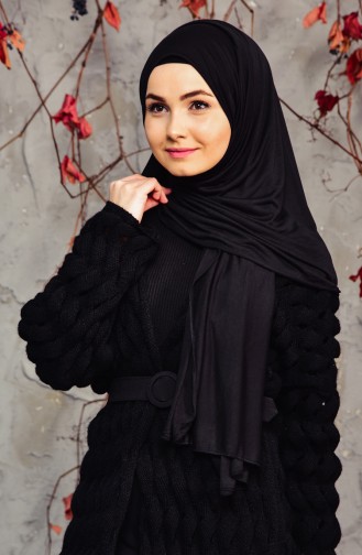 شال قطن 9006-04 لون اسود 9006-04
