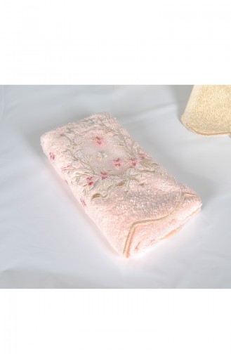 Bamboo Lace Embroidered 30X50 Hand Towel 3445-02 Pink 3445-02