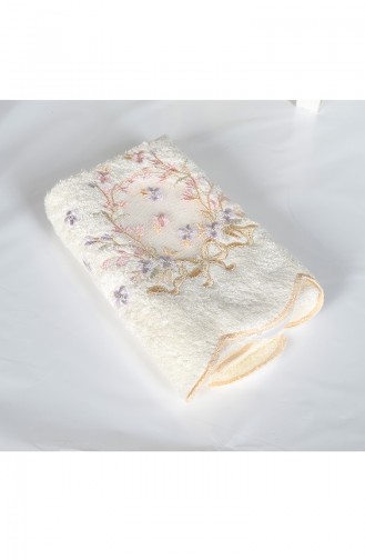 Bamboo Lace Embroidered 30X50 Hand Towel Cream 3445-03