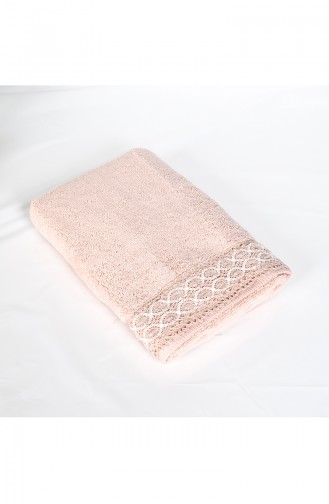 Combed Cotton Laced 50X90 Face Towel 3449-02 Powder 3449-02