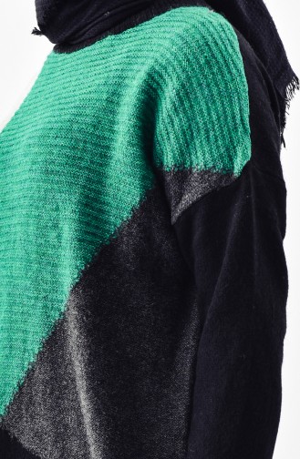 Knitwear Patterned Sweater 10011-02 Black 10011-02