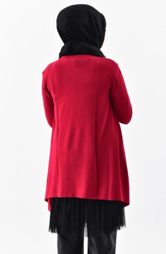 Pull Tricot Perlés 2021-01 Rouge 2021-01