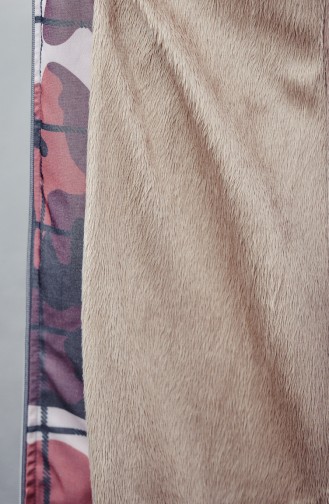 Camouflage Patterned Coat 1002-02 Tile Red 1002-02