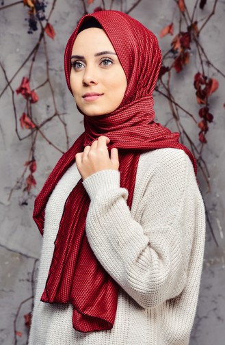 Practical Ready Honeycomb Shawl 9008-09 Claret Red 9008-09