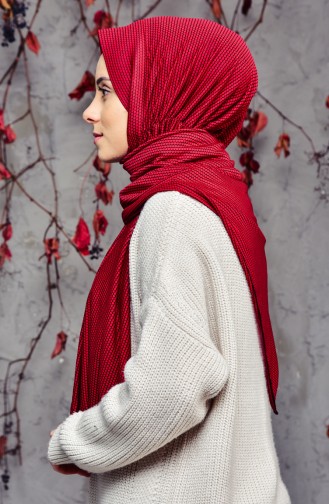 Practical Ready Honeycomb Shawl 9008-09 Claret Red 9008-09