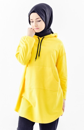 Sweatershirt With Pocket  9053A-03 Yellow 9053A-03