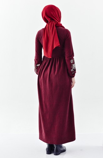 فستان أحمر كلاريت 4025A-06