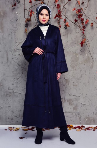 Navy Blue Trenchcoat 7814-01