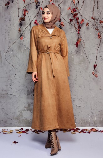 Pearly Suede Trench Coat 7815-04 Milky Coffee 7815-04