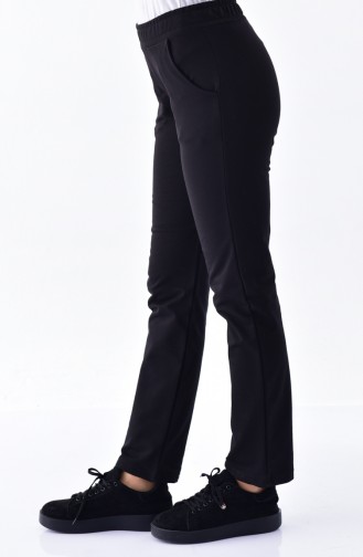 Pantalon Sport avec Poches 1341-02 Noir 1341-02