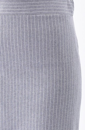 Gestreifter Bleistiftrock 5962-03 Grau 5962-03