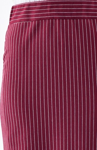 Striped Pencil Skirt 5962-05 Claret Red 5962-05