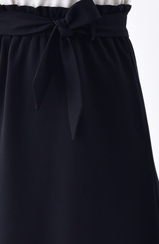 Waist Pleated Ruffles Skirt 3120-01 Black 3120-01