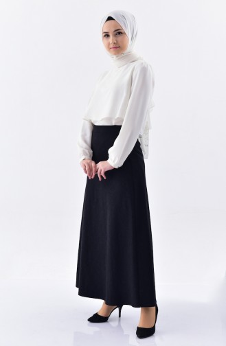Jacquard Fabric Skirt 1053-01 Black 1053-01