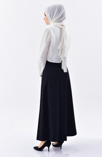 Jacquard Fabric Skirt 1053-01 Black 1053-01