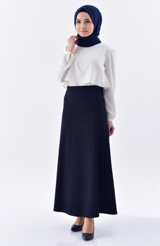 DURAN Jacquard Bell Skirt 1053-02 Navy Blue 1053-02