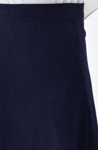 DURAN Jacquard Bell Skirt 1053-02 Navy Blue 1053-02