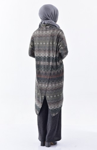 Kolyeli Tunik Pantolon İkili Takım 1927360-903 Gri Haki