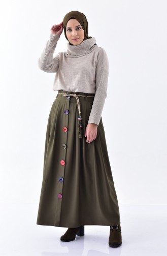 Pleated Skirt 0519-03 Khaki 0519-03