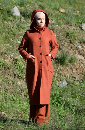 Zippered Fleece Coat 2036-06 Tile Red 2036-06