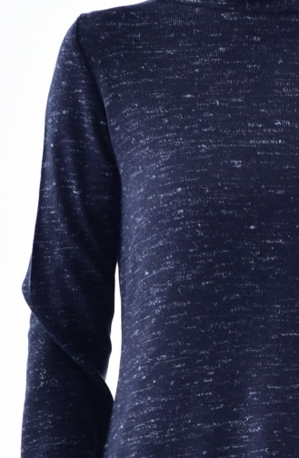 Knitwear Long Sweatshirt 3289-02 Navy Blue 3289-02