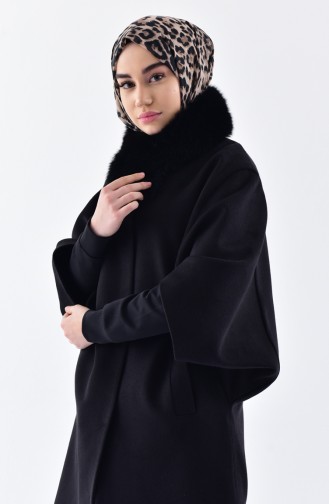 معطف طويل أسود 4057-01