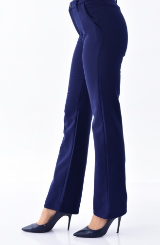 MIHRISAH Pocketed Trousers 2330-02 Navy Blue 2330-02