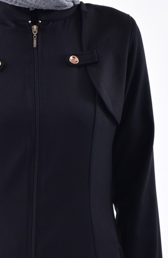 Zippered Overcoat 0603-02 Black 0603-02