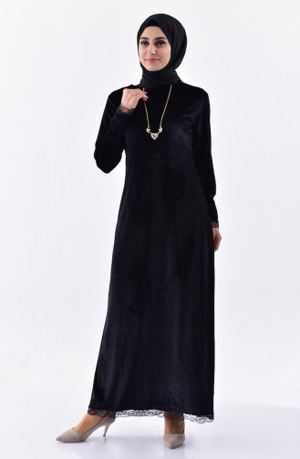 Velvet Dress 0204-02 Black 0204-02