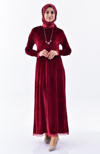 Velvet Dress 0204-05 Red 0204-05