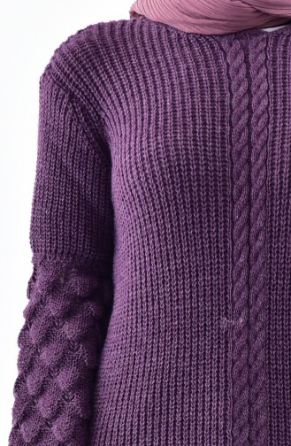 Knitwear Baloon Sleeve Tunic 3288-03 Purple 3288-03