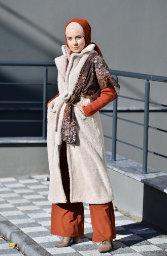 Beige Strickjacke 8101-03