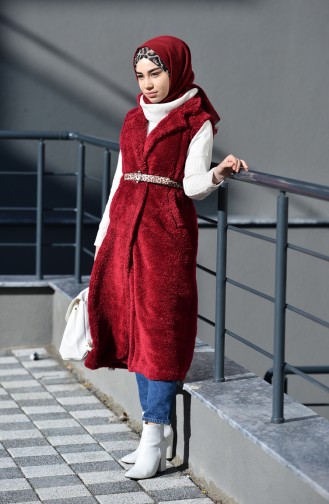 Claret red Gilet 8101-05