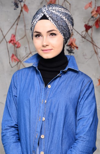 Bonnet Noeud a Motifs 0029-03 Fumé 0029-03