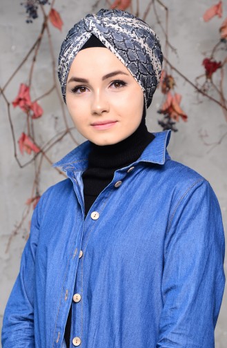 Bonnet Noeud a Motifs 0029-03 Fumé 0029-03