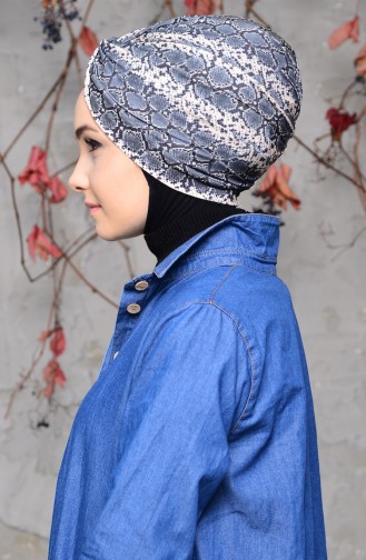 Bonnet Noeud a Motifs 0029-03 Fumé 0029-03