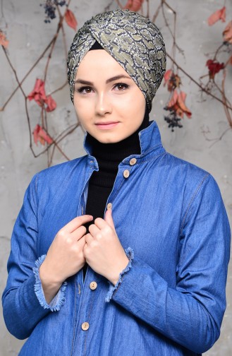Bonnet Noeud a Motifs 0029-08 Khaki 0029-08