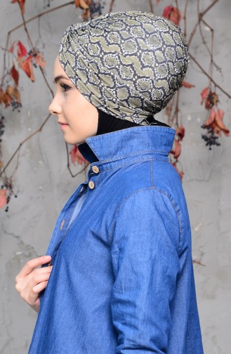 Bonnet Noeud a Motifs 0029-08 Khaki 0029-08