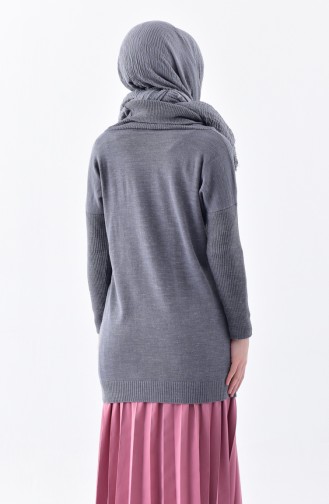 Polo-Neck Knitwear Sweater 9021-04 Gray 9021-04
