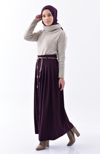 Pleated Skirt 0519-04 Purple 0519-04