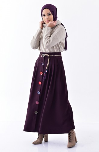Pleated Skirt 0519-04 Purple 0519-04