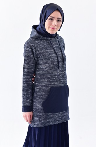 Hooded Sweatshirt 18116-02 Navy Blue 18116-02