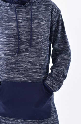 Hooded Sweatshirt 18116-02 Navy Blue 18116-02