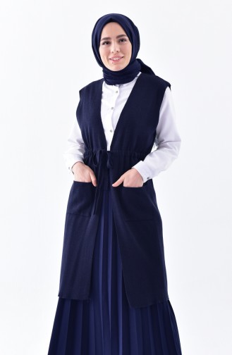 iLMEK Pocketed Vest 38822-08 Navy Blue 38822-08