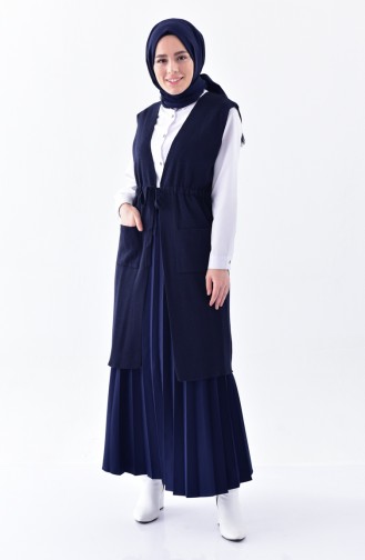 iLMEK Pocketed Vest 38822-08 Navy Blue 38822-08