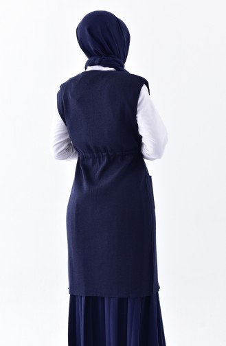 iLMEK Pocketed Vest 38822-08 Navy Blue 38822-08